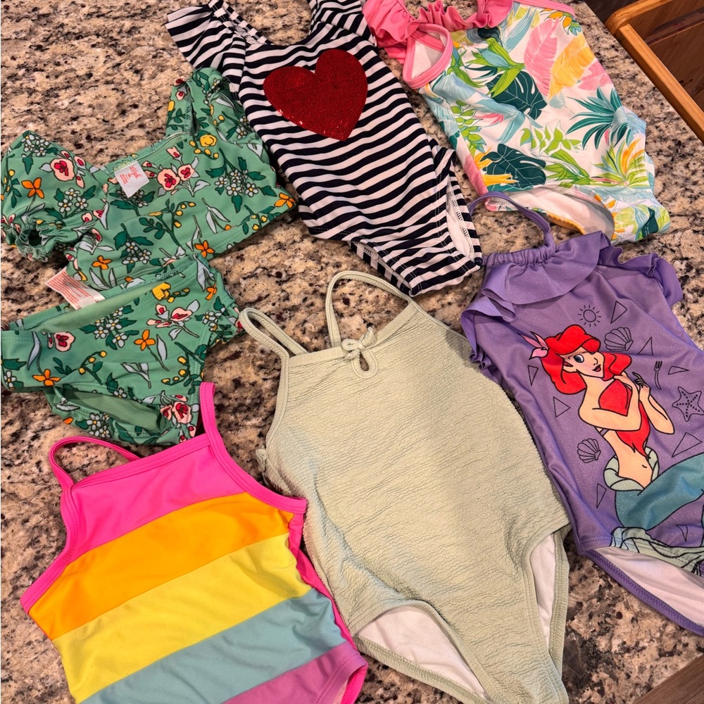 Colorful Kids' Swimsuit Collection lot of 6 18 months